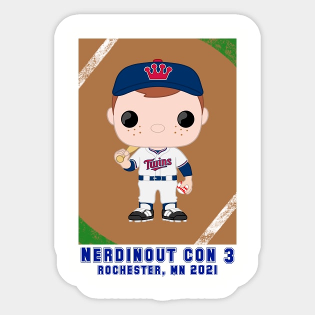 Con Exclusive Baseball Freddy Sticker by NerdinOut Con 